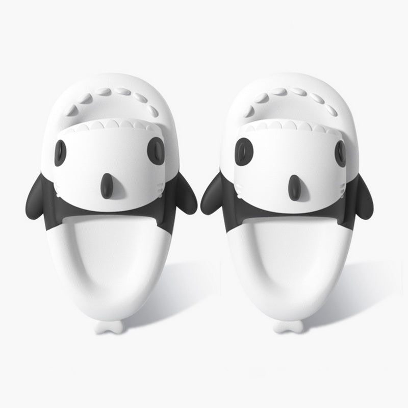 Panda Edition Shark Slides: Playful Comfort, Non-Slip, Quick-Dry, Ultra-Soft Cushioning