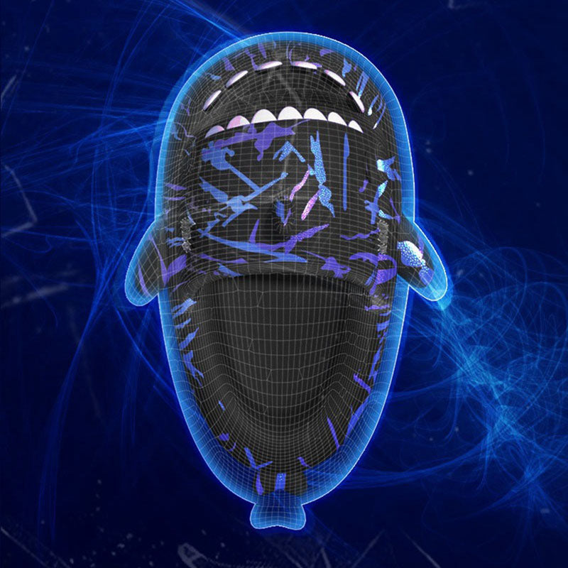 Cyber Shark Slides: Limited Edition Comfort, Non-Slip, Quick-Dry, Trendy, Open-Toe Slippers
