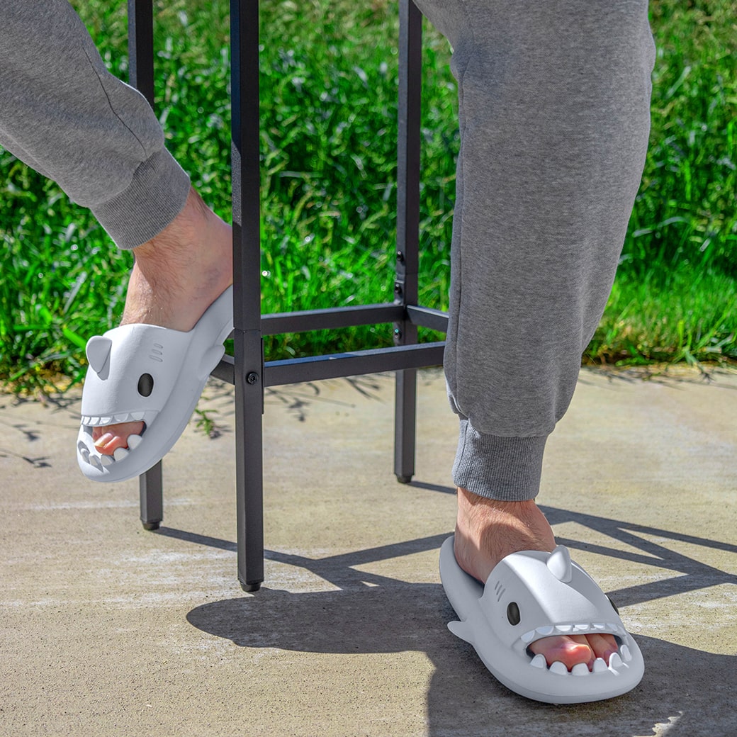 Shark Slides: Ultra-Soft, Non-Slip, Quick-Dry, Fun Open-Toe Cloud Comfort Sandals