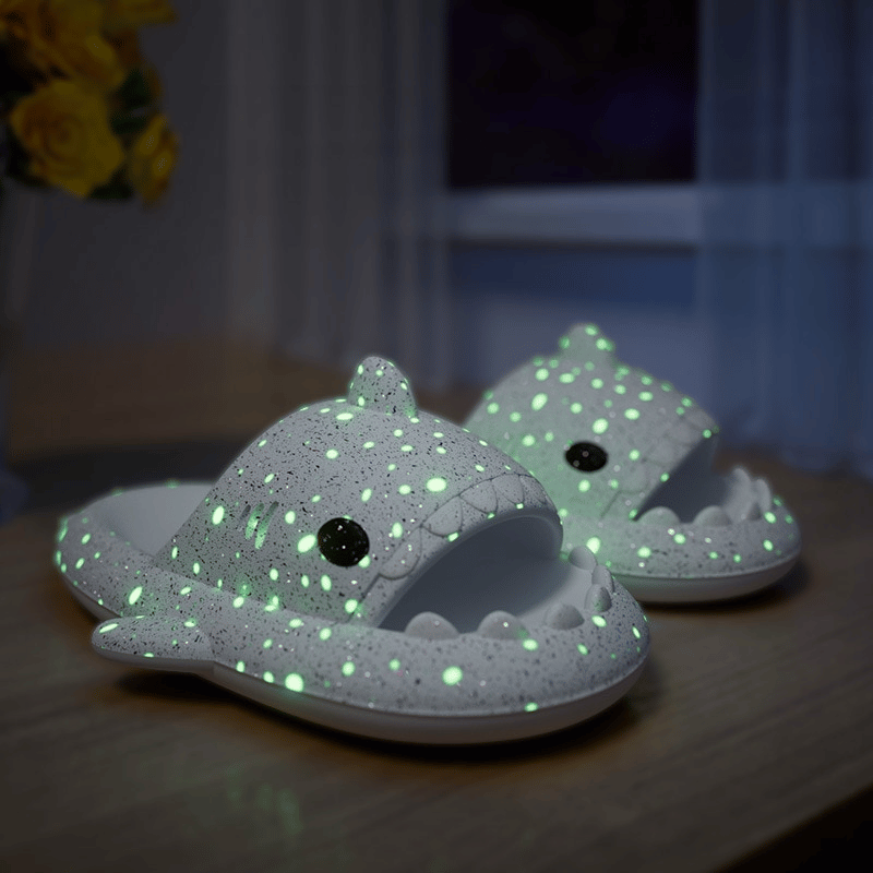 Glow-in-the-Dark Shark Slides: Limited Edition, Comfortable, Fun, and Durable Footwear