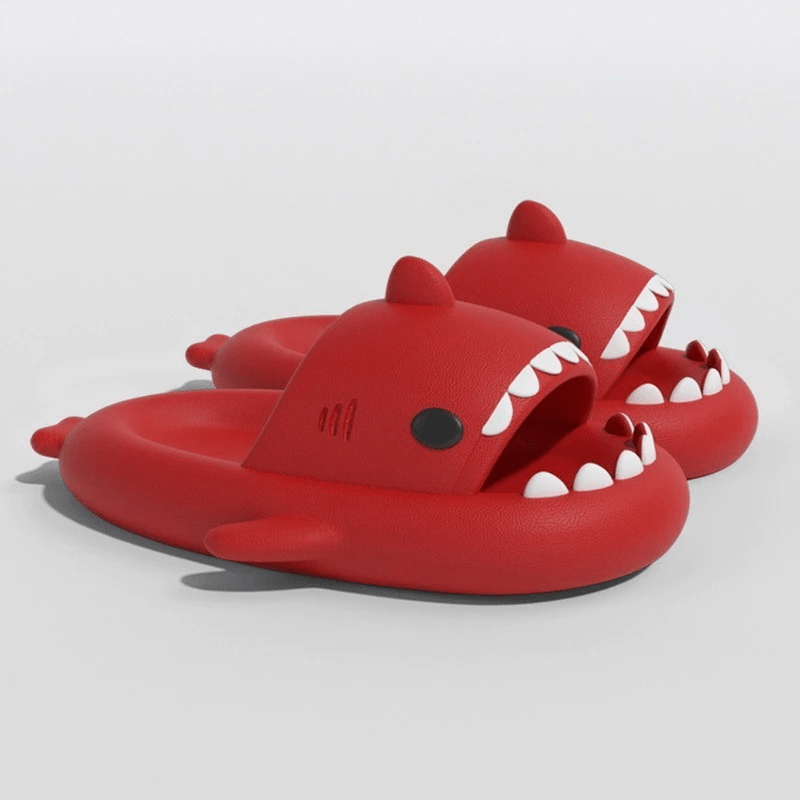 Comfort Shark Slides: Soft, Non-Slip, Quick-Dry, Fun Open-Toe Pool Beach Sandals