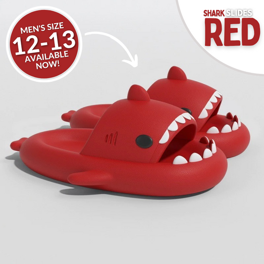 Comfort Shark Slides: Soft, Non-Slip, Quick-Dry, Fun Open-Toe Pool Beach Sandals